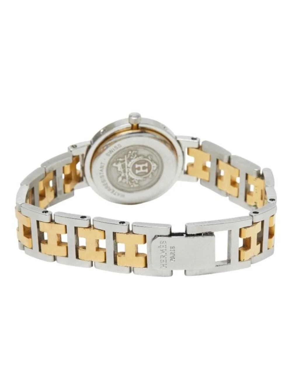 Hermes Clipper Watch White Plated Metal